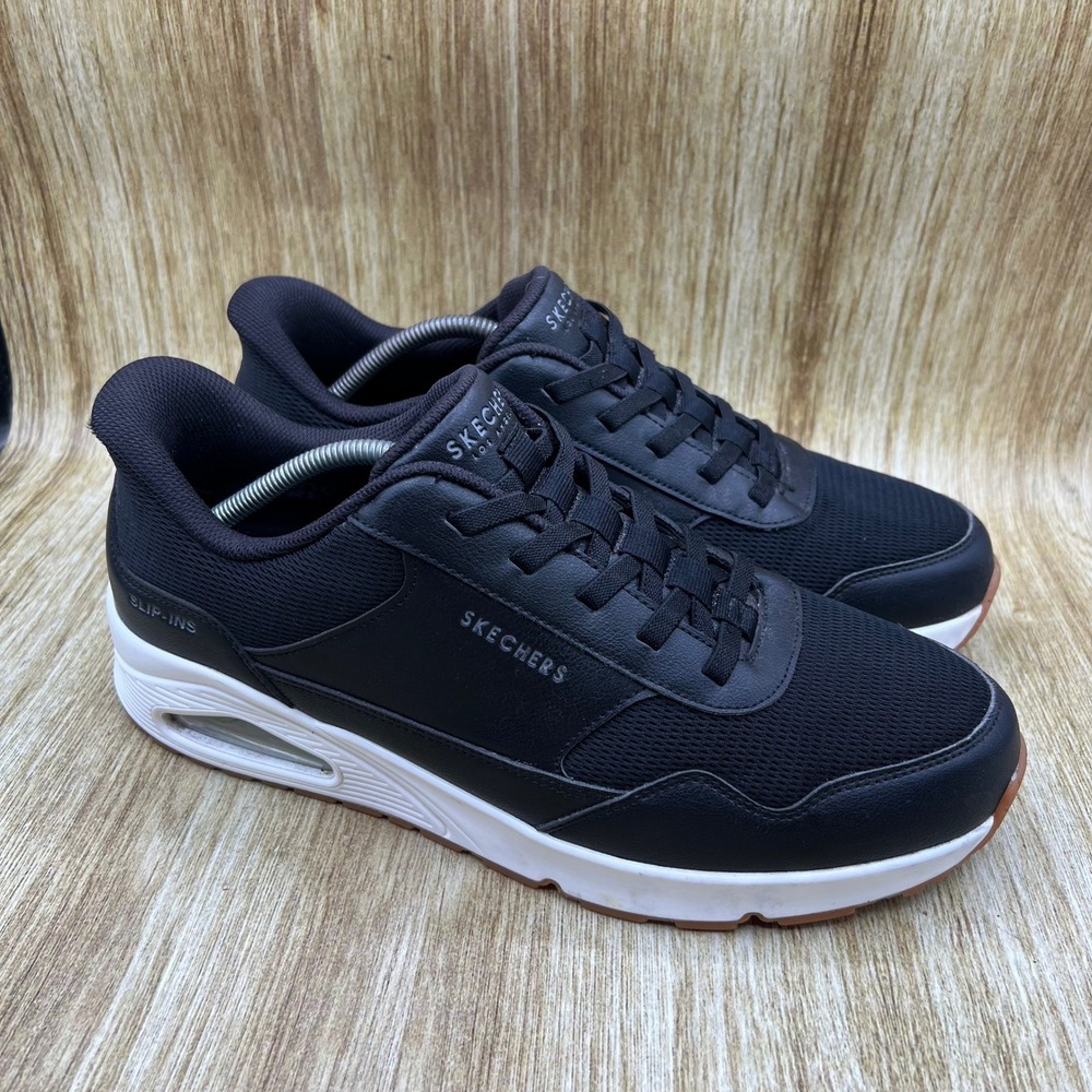 Skechers Slip-ins Uno Banksia Men's Size 12 Black Gum Sneakers Shoes 183022